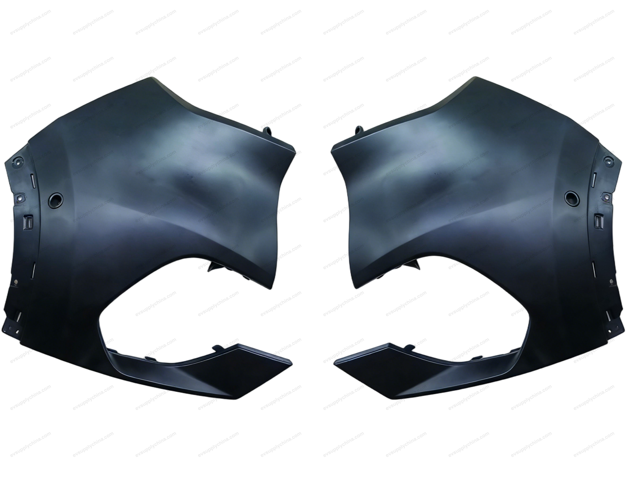 Rear bumper corners left and right