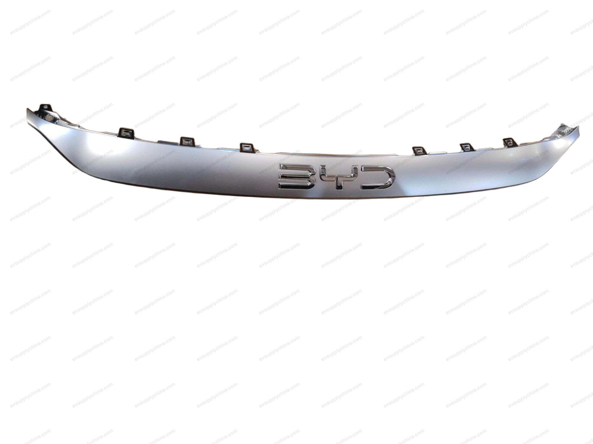 Upper logo trim piece for front bumper