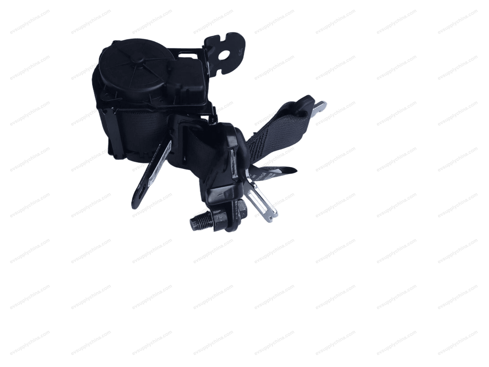 Rear and center three-point seat belt assembly - Deep Black 5 — Denza D9