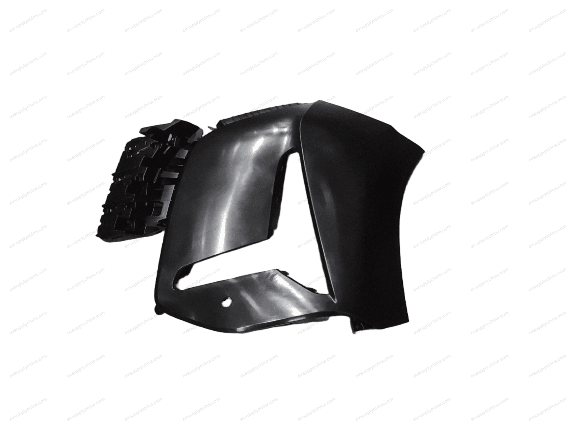 The upper left side of the front bumper — Denza D9
