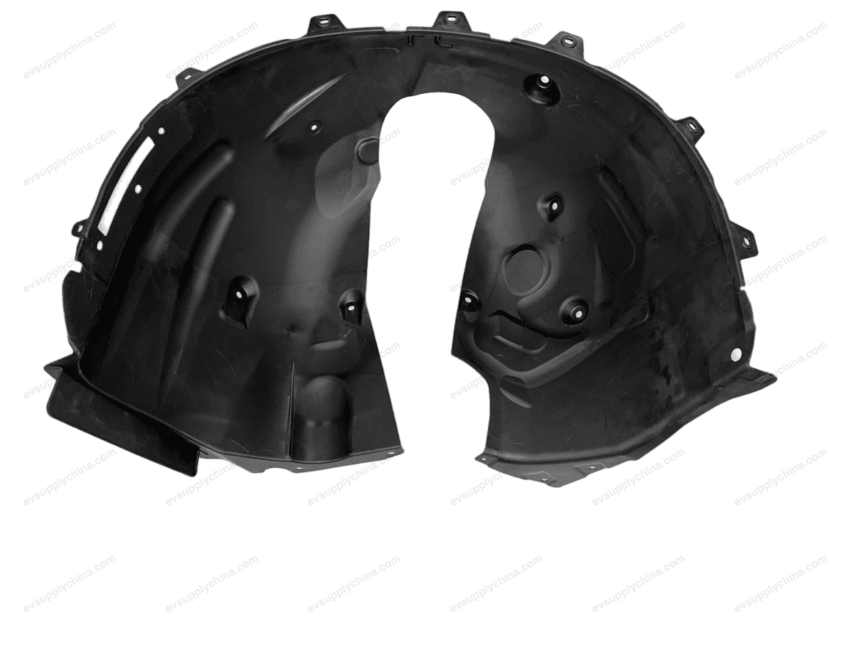 Left front wheel mudguard assembly