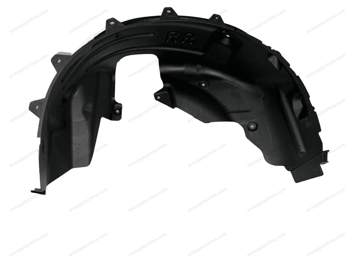 Right rear wheel mudguard assembly