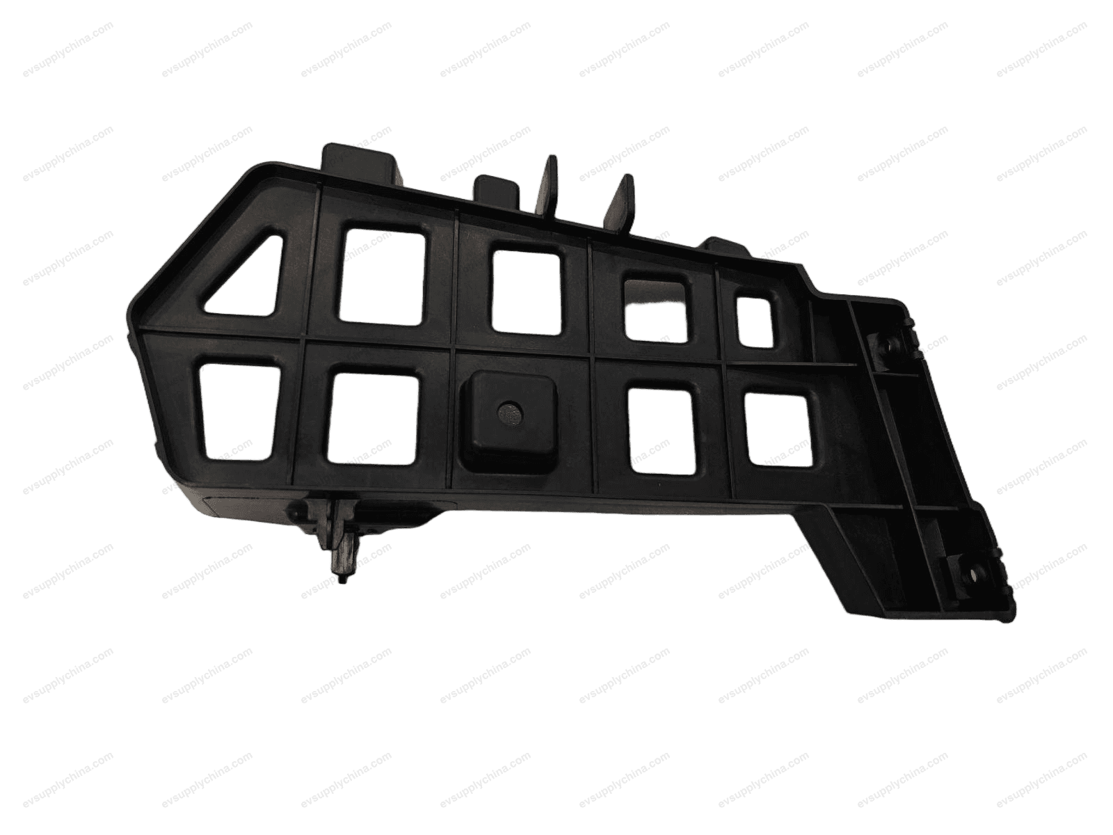 Rear bumper lower left support bracket assembly