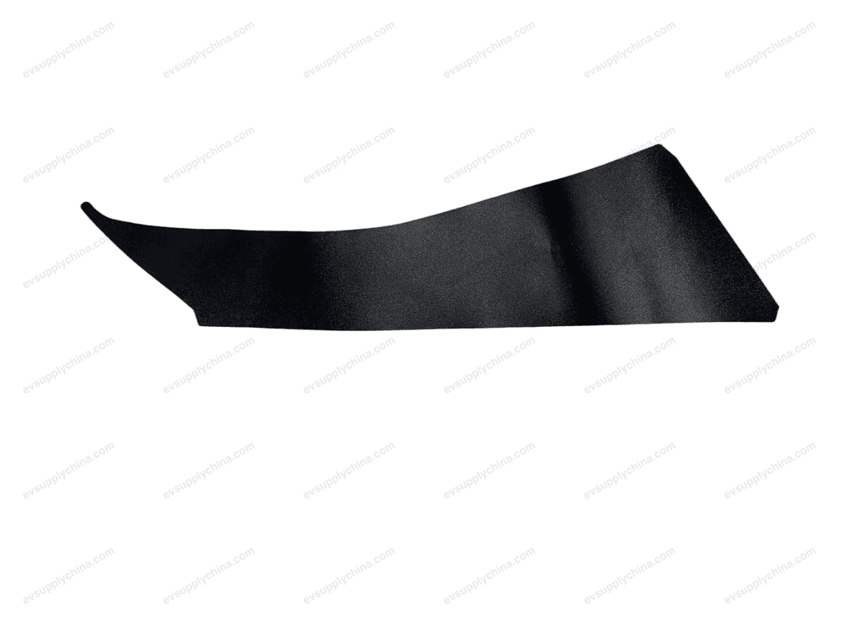 Blackout film on the left front door A-pillar