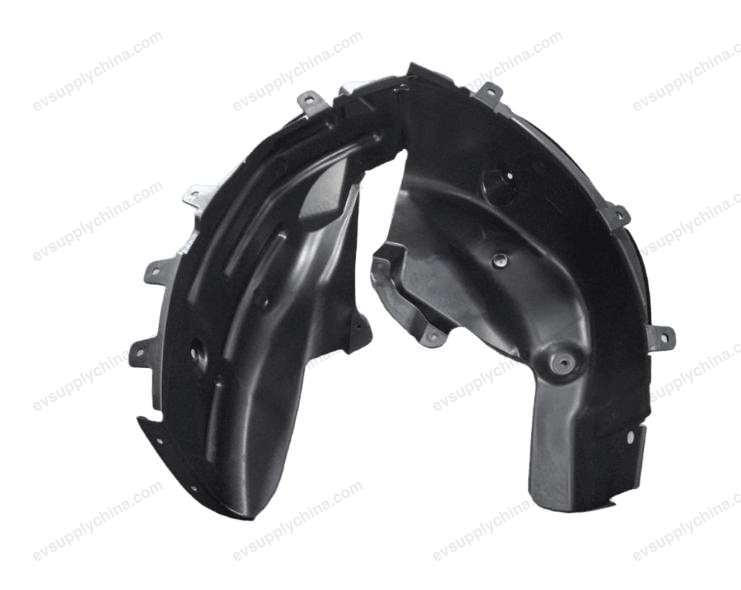 Right rear wheel mudguard assembly