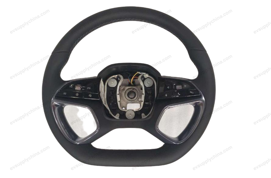 Steering wheel assembly in dark black — BYD Seal 07 DM-i
