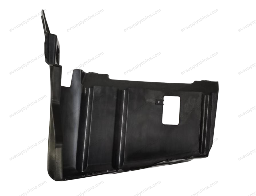 Rear bumper lower left support bracket assembly