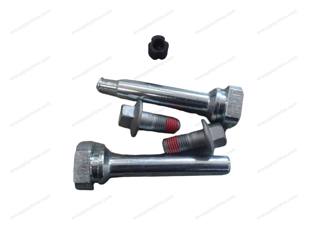 Front brake pin and locking bolt assembly
