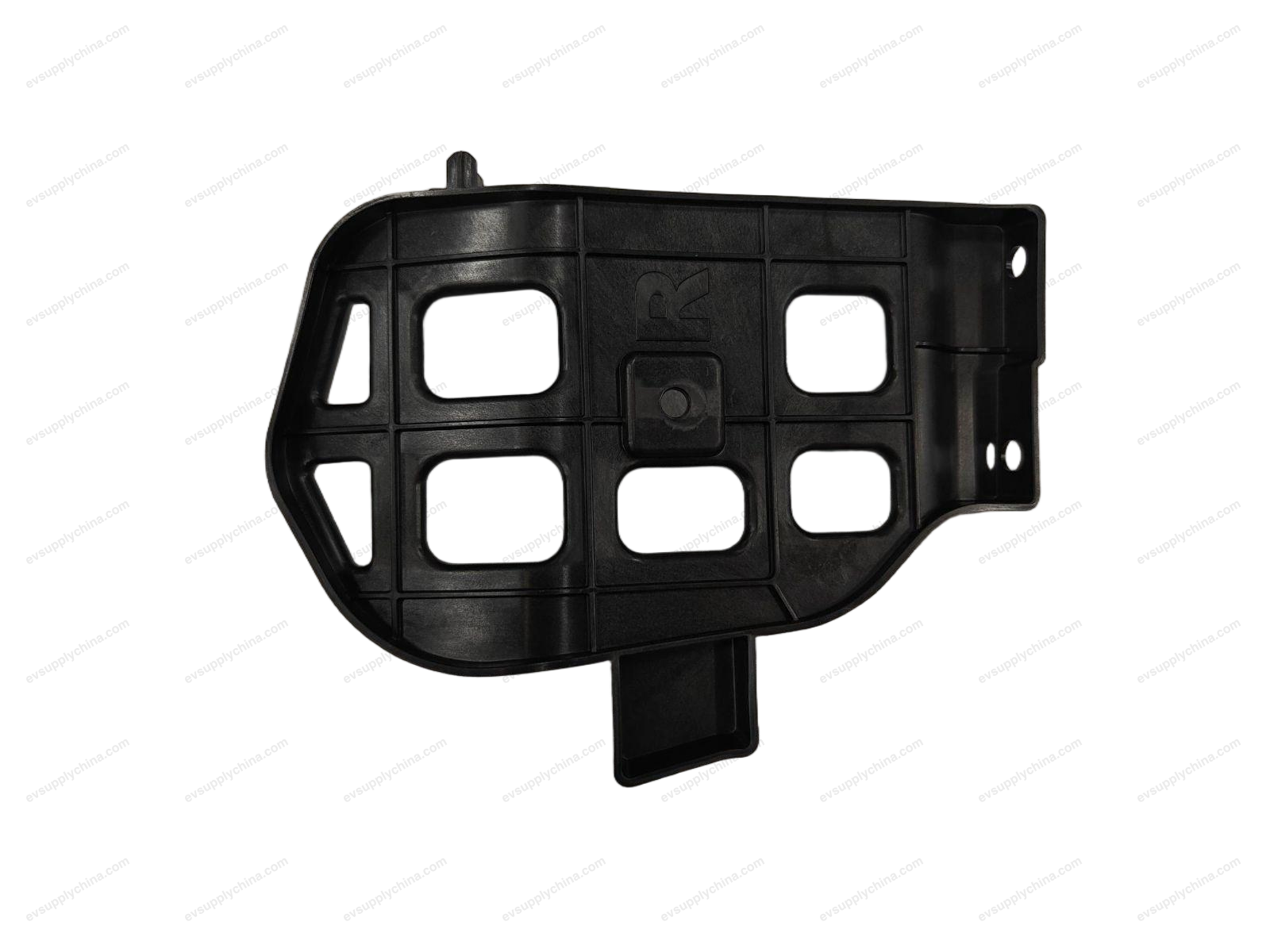 Rear bumper lower right support bracket assembly