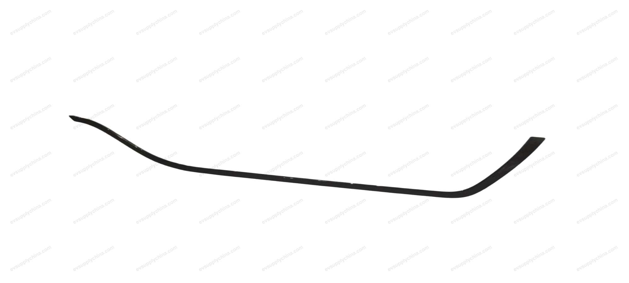 Bright trim strip on the left side of the rear bumper