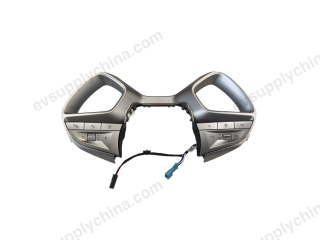 Steering wheel switch assembly - matte titanium silver